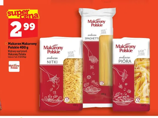 Makaron pióra Makarony Polskie promocja w TOPAZ