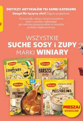 Suche sosy i zupy Winiary promocja w Kaufland