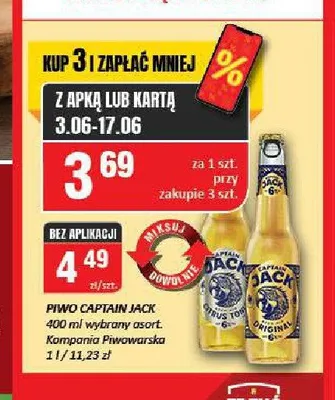 Piwo Captain Jack Original promocja w Chorten