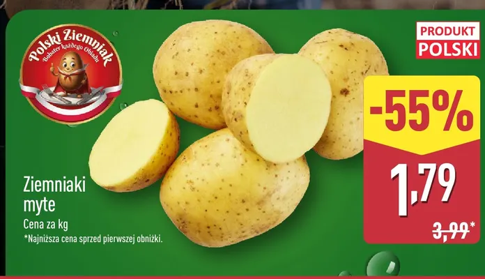 Ziemniaki myte promocja w Aldi