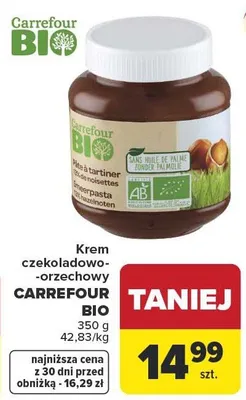 Krem czekoladowo-orzechowy promocja w Carrefour