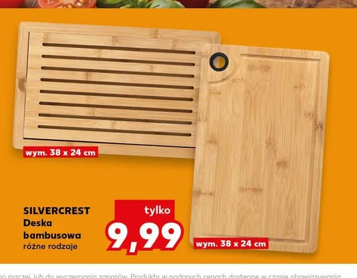 Deska bambusowa Silvercrest 38x24 cm promocja w Kaufland