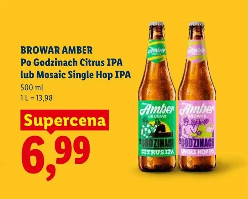 Piwo Browar Amber Po Godzinach Citrus IPA promocja w Lidl