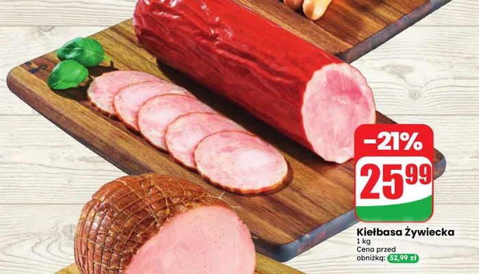 Kiełbasa biesiadna Agro rydzyna promocja w Dino
