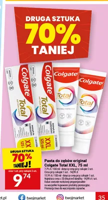 Pasta do zębów original Colgate Total XXL promocja w Twój Market