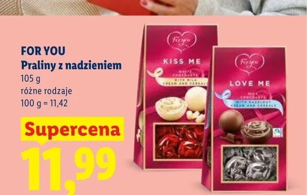 Praliny z nadzieniem For You promocja w Lidl