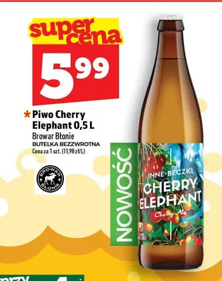 Piwo Cherry Elephant Browar Błonie promocja w TOPAZ