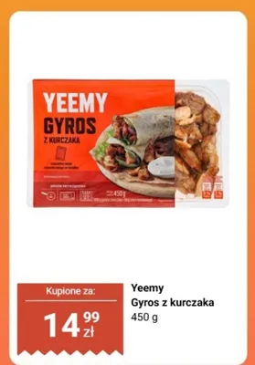 Gyros z kurczaka Yeemy promocja w Biedronka