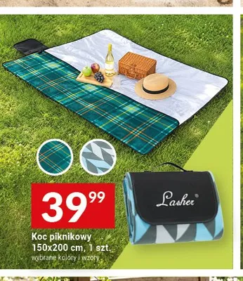 Koc piknikowy Lasher 150x200 cm promocja w Twój Market