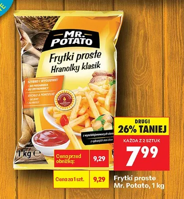 Frytki proste  promocja w Biedronka