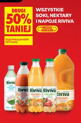 Soki, nektary i napoje Riviva promocja w Biedronka