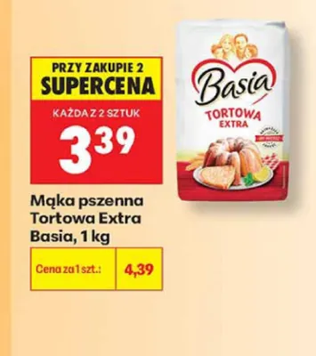 Mąka pszenna Tortowa Extra Basia promocja w Biedronka