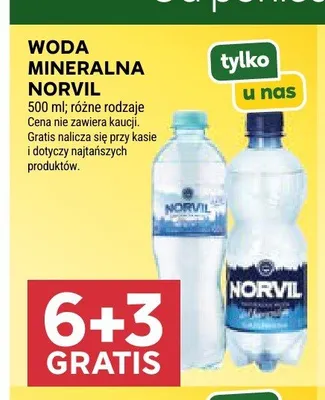 Woda mineralna NORVIL promocja w Stokrotka