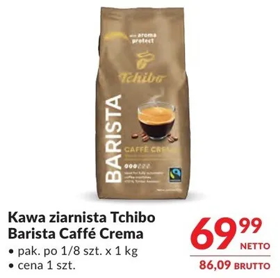 Kawa ziarnista Tchibo Barista Caffè Crema promocja w Makro