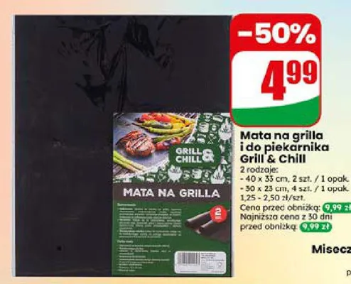 Mata na grilla i do piekarnika Grill & Chill 40x33 cm promocja w Dino