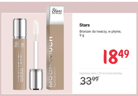 Bronzer do twarzy w płynie Stars Moon Touch promocja w Rossmann
