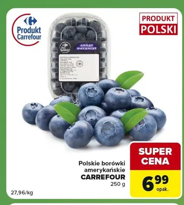 Borówki amerykańskie Carrefour polskie promocja w Carrefour Express
