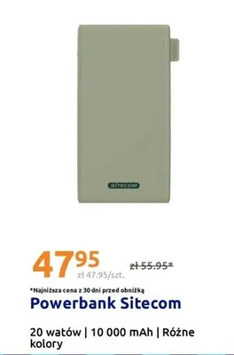 Powerbank Sitecom 10000mAh 20W promocja w Action