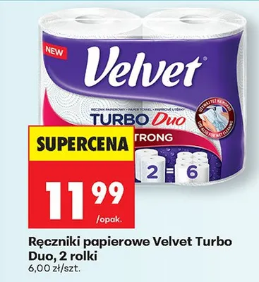 Ręczniki papierowe Turbo Duo promocja w Biedronka