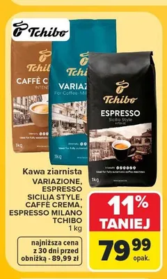Kawa ziarnista Tchibo Variazione promocja w Carrefour
