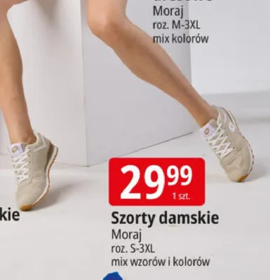 Szorty damskie Moraj roz. S-3XL mix wzorów i kolorów promocja w Leclerc