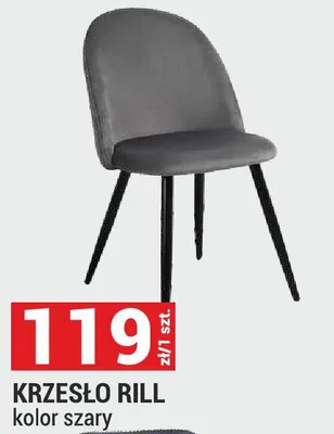 Krzesło Rill kolor szary promocja w Merkury Market