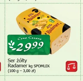 Ser żółty Radamer Spomlek promocja w CEZAR Delikatesy