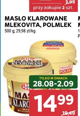 Masło klarowane Polmlek promocja w Stokrotka