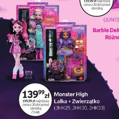 Lalka Monster High + Zwierzątko promocja w Empik