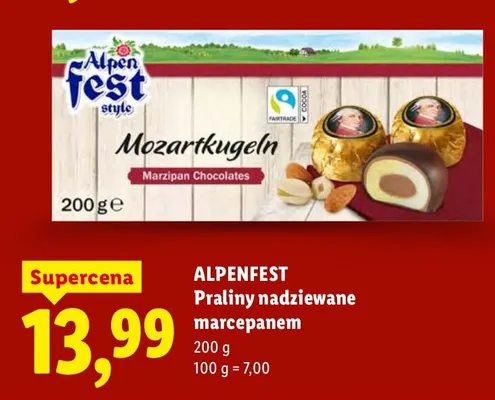 Praliny nadziewane marcepanem promocja w Lidl