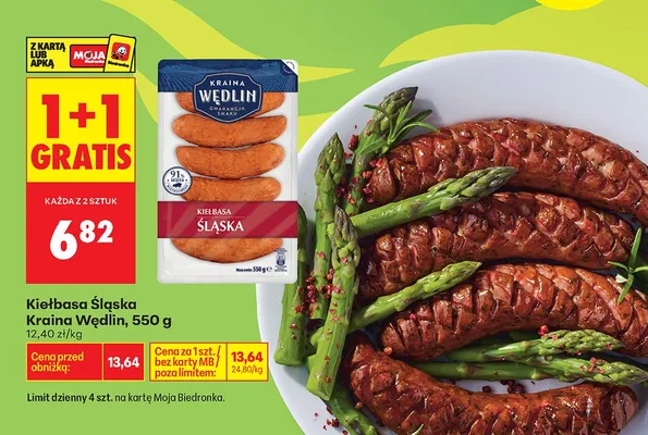Kiełbasa Śląska Kraina Wędlin promocja w Biedronka