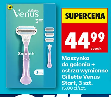 Maszynka do golenia + ostrza wymienne Gillette Venus Start promocja w Biedronka