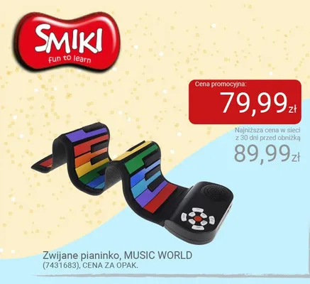 Zwijane pianinko Smiki Music World promocja w Smyk