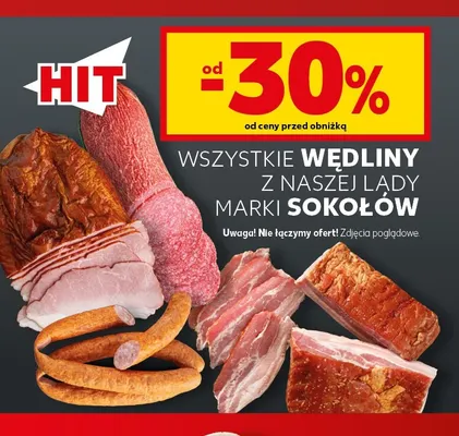 Wędliny z naszej lady marki Sokołów promocja w Kaufland