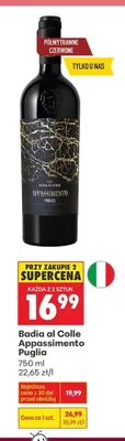 Wino Badia al Colle Appassimento Puglia promocja w Biedronka