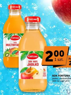 Sok jabłko Fortuna 100% promocja w Groszek