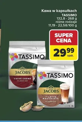 Kawa w kapsułkach Tassimo Jacobs Caffè Crema Classico promocja w Carrefour