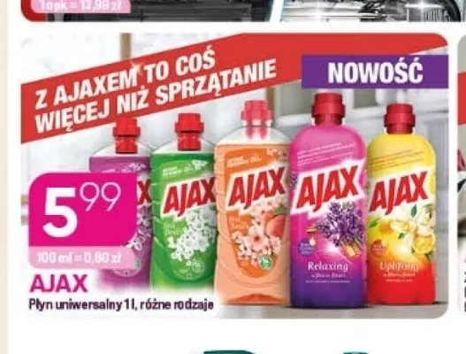 Płyn uniwersalny Ajax promocja w Drogerie Koliber