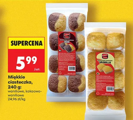 Ciasteczka miękkie kakaowo-waniliowe promocja w Biedronka