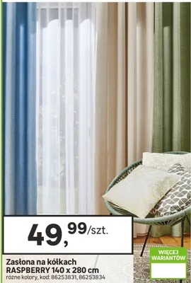 Zasłona na kółkach Raspberry promocja w Leroy Merlin