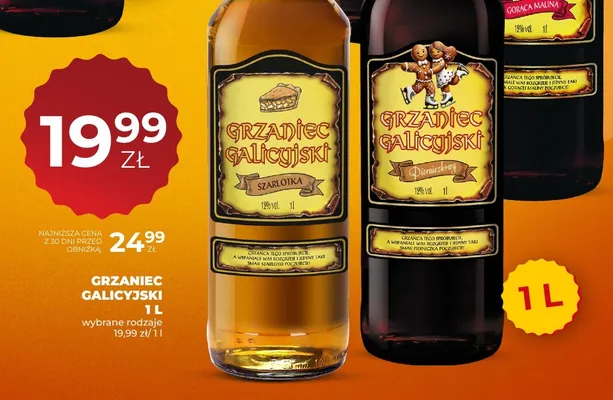 Wino czerwone Grzaniec Galicyjski Szarlotka promocja w Duży Ben