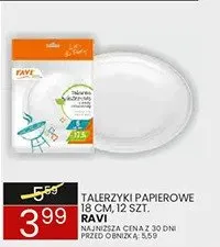 Talerze i talerze papierowe 18cm 12szt promocja w Wafelek