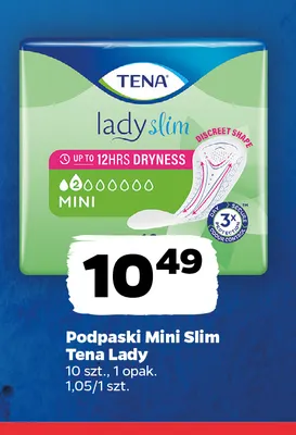Podpaski Mini Slim Tena Lady promocja w Netto