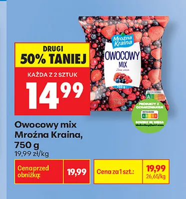 Owocowy mix Mroźna Kraina promocja w Biedronka
