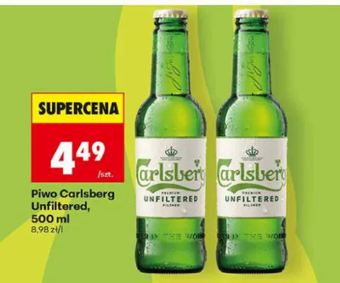 Piwo Carlsberg Unfiltered promocja w Biedronka
