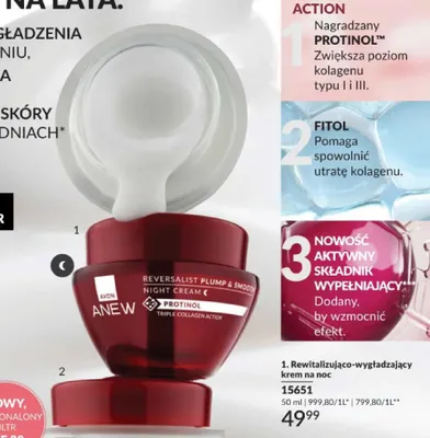 Krem na noc rewitalizująco-wygładzający Avon Anew promocja w AVON