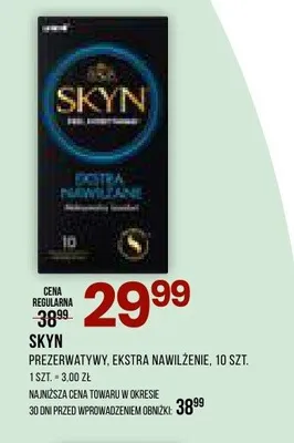 Prezerwatywy ekstra nawilżenie Skyn promocja w Drogerie Natura