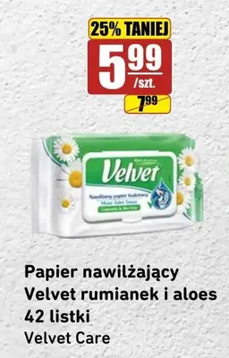 Papier nawilżający Velvet Rumianek i Aloes promocja w API Market