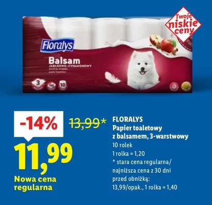 Papier toaletowy z balsamem, 3-warstwowy promocja w Lidl