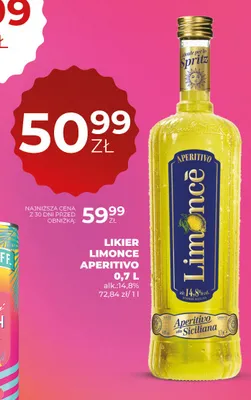 Likier Limoncè Aperitivo promocja w Duży Ben